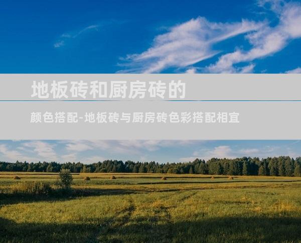 地板砖和厨房砖的颜色搭配-地板砖与厨房砖色彩搭配相宜