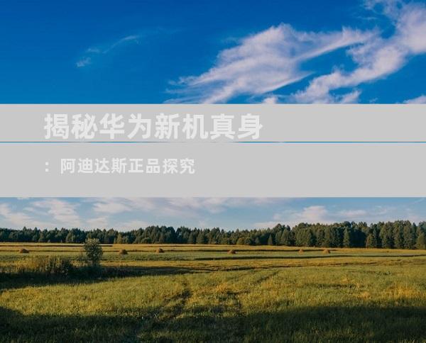 揭秘华为新机真身：阿迪达斯正品探究