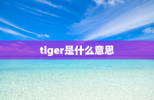 tiger是什么意思