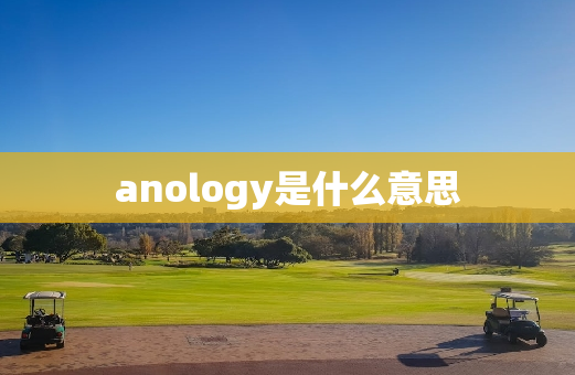 anology是什么意思