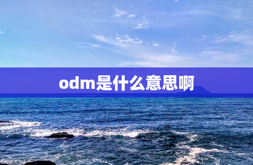 odm是什么意思啊