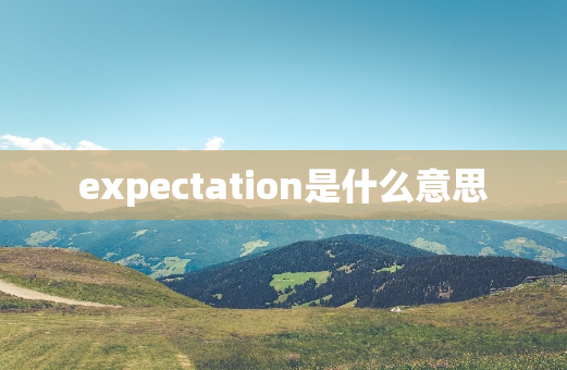 expectation是什么意思