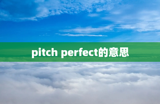 pitch perfect的意思